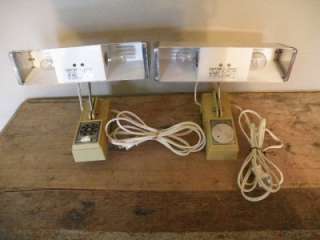 Vintage Articulated Bed Reading Lamps Lights with Dimmer in good used 