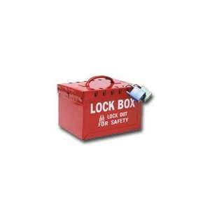 Extra Large Metal Lock Box (12 Locks; Red; 6 H x 7 3/8 W x 9 1/4 D 