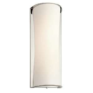 Kichler Lighting 10691PN Tall Fluorescent Wall Sconce, Polished Nickel