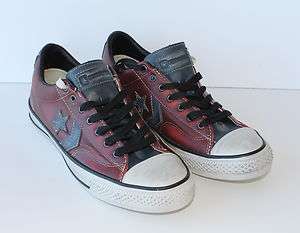 Converse By John Varvatos Leather Player OX Red/Black All Sizes New 