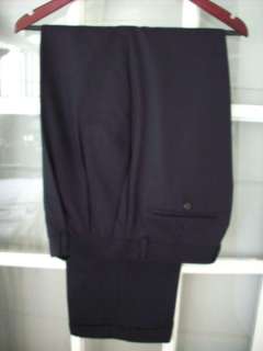 Mens Dress Pants LOUIS RAPHAEL LUXE 34x32 Black Wool/Poly  