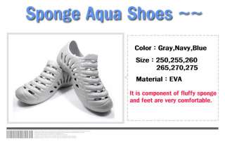 Sponge Aqua Shoes Beach Sandal Summer Sport [NAVY]Color  