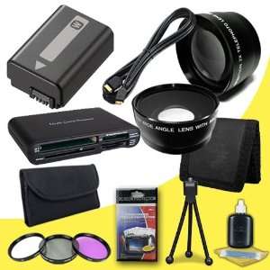  + 49mm 3 Piece Filter Kit + Wide Angle Lens + 2x Telephoto Lens 