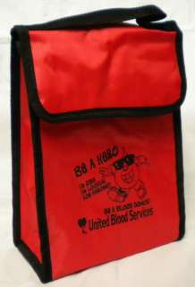 LOT OF 3 BE A HERO RED INSULATED LUNCH BAG BOX THERMAL  