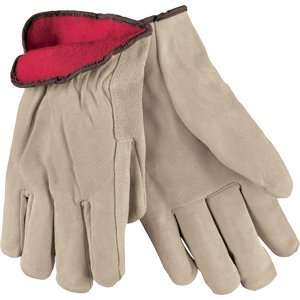  Split Leather Drivers Gloves, Red Fleece Lined   Dozen 