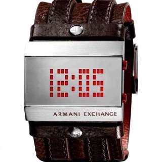 ARMANI EXCHANGE AX1036 BROWN LEATHER BAND MENS WATCH  