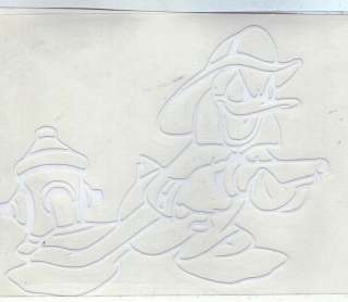Cut Out Sticker Disney Donald Duck Fireman White  