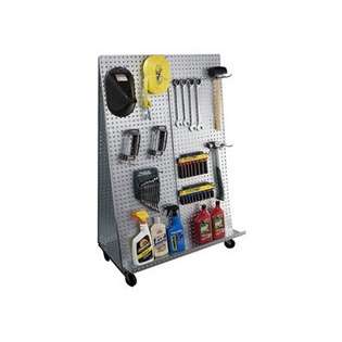 AlligatorBoard A Frame Metal Pegboard WOW Tool Cart with Wheels