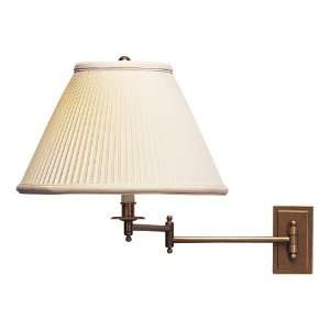  Kinetic Collection Brass Pleated Shade Plug In Swing Arm 