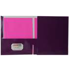 JAM Paper Two Pocket Purple Glossy Presentation Folder (9 1/2 X 11 1/2 