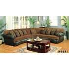 Abbyson Living New Brown Microfiber Leather Sectional Sofa Set 