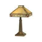 Dale Tiffany Two Light Accent Table Lamp in Antique Brass