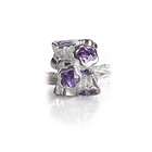 Bling Jewelry Purple CZ 925 Sterling Silver Birthstone Bead Compatible 
