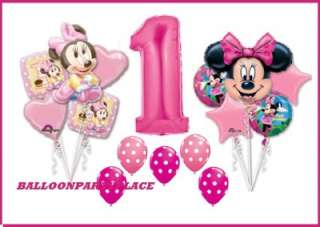 DISNEY MINNIE MOUSE first 1st birthday party supplies BALLOON 