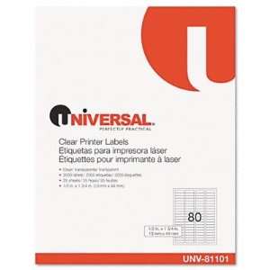  Universal 81101 Laser Printer Permanent Labels, 1/2 x 1 3 