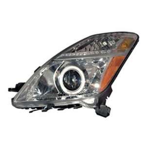 AnzoUSA 121295 Chrome Clear/Amber Halo Headlight for Toyota Prius 