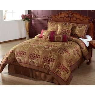 Cozy Beddings FULL Size Hindu Bed in a Bag 7 piece Comforter Set Brown 