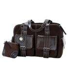 JILL E Medium Suede + Leather Digital SLR Camera Bag (Chocolate Brown)