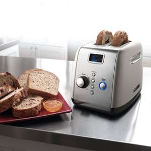   Digital LCD Display KMT223CU 2 Slice Toaster Countr Silver Electronic