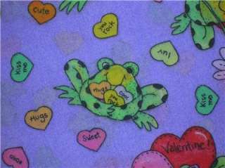 New Valentines Day Frog Love Hearts Fabric BTY  