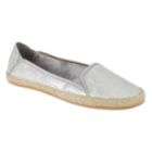 Bongo Womens Jordan Flat Espadrille Casual Shoe   Silver