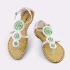 Blancho Bedding Ant Flats White Green Sandals Womens Shoes US09