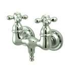 Elements of Design Vintage Clawfoot Tub Faucet with Metal Cross Handle 