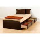 Prepac Sonoma Espresso Finish XL Long Twin Size Platform Bed w/Drawer