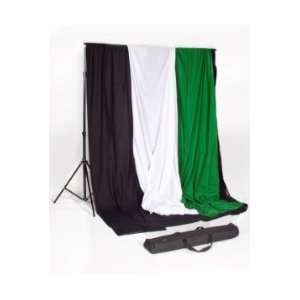  Black, White and Chromakey Green Solid Muslins, 10x12 