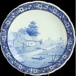  Vintage Transferware Blue Delft Plate Charger Sphinx 