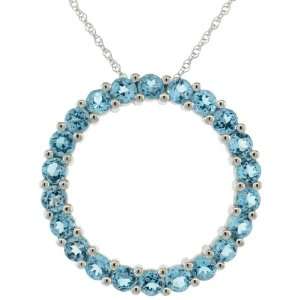   of Life Eternity Pendant, w/ Brilliant Cut Blue Topaz Stones Jewelry