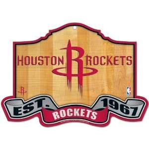  Houston Rockets 11x17 Wood Sign