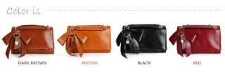 Style2030 New KOREA GENUINE LEATHER Handbags Tote Shoulder Evening Bag 