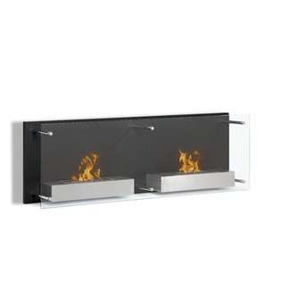   Elements Phoenix 2 Wall Mount Ethanol Fireplace with Double Burners