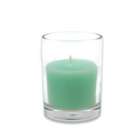 Zest Candle Aqua Round Glass Votive Candles (12pc/Box)
