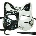 Bauer Pacific Black/White Abstract Gatto Cat Costume Mask