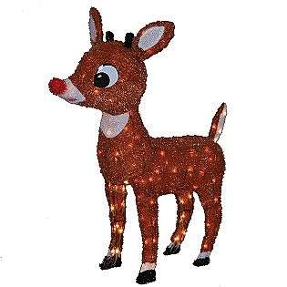   Rednosed Reindeer Seasonal Christmas Outdoor Decorations & Figures