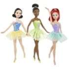 Disney Snow White, Tiana and Ariel Ballerina Doll Set