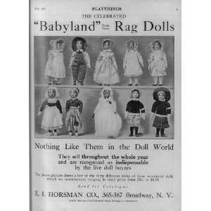  Babyland,Playthings Magazine,dolls,between 1910,1929