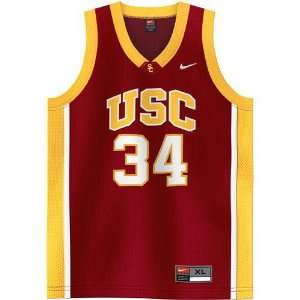 Nike USC Trojans #34 Cardinal Youth Replica Basketball Jersey  