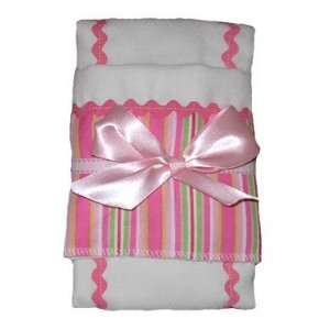   1484022 Pink Stripes Designer Burp Cloths   2 Pack Toys & Games