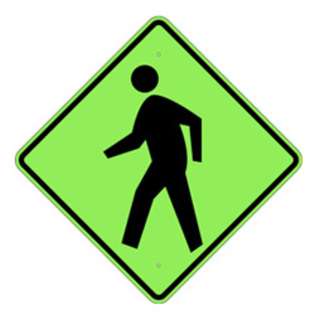 Picnic time Pedestrian Crossing Symbol 24 x 24 Pedestrian Crossing 