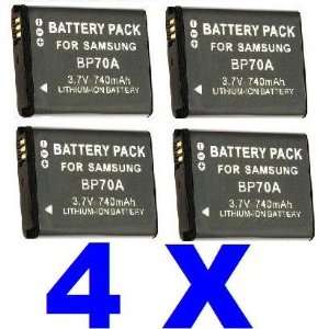 NEEWER® Four (4x) Samsung BP 70A BP70A Generic Replacement 