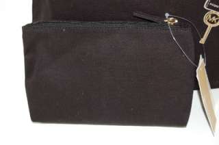 New MICHAEL KORS Hamilton Trompe Loeil Black Tote Handbag & Cosmetic 