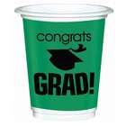 costumes 202491 congrats grad graduation green 12 oz plastic cups 