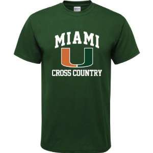  Miami Hurricanes Forest Green Youth Cross Country Arch T 