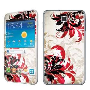   Galaxy Note i717 AT&T Vinyl Protection Decal Skin Black Red Flower