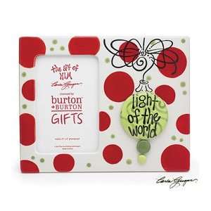  Light of the World Red & Green Dotted Ceramic Picture 