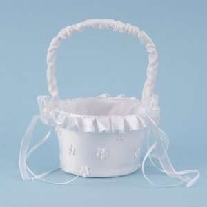  Flower Girl Baskets 7 Inch Tall, White Health & Personal 