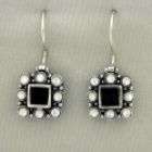 Pearl And Onyx Earrings  